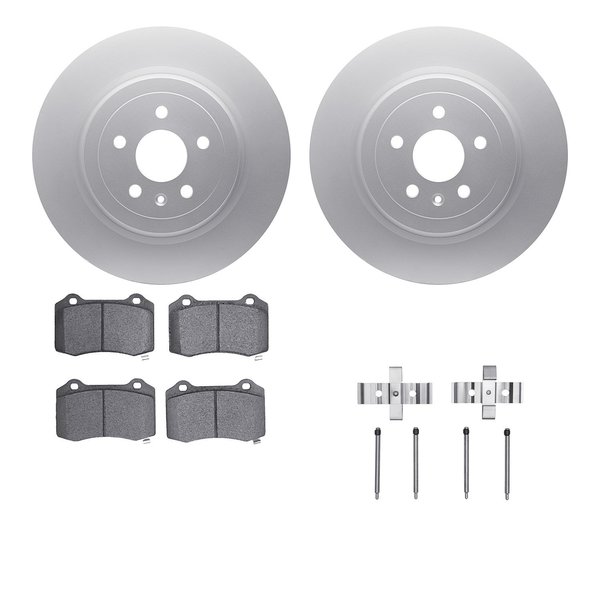 Dynamic Friction Co 4612-26000, Geospec Rotors with 5000 Euro Ceramic Brake Pads includes Hardware, Silver 4612-26000